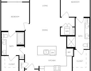 Trovita Rio Apartments in Tempe, Arizona 2x2 Floor Plan