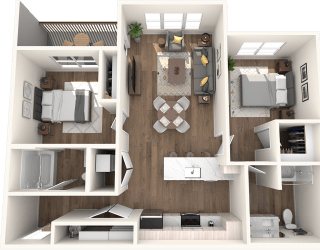 Sumner Mill Apartments 3D Floor Plan Thompsom