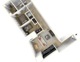 Yard Apartments 2 Bed 2 Bath E Floor Plan