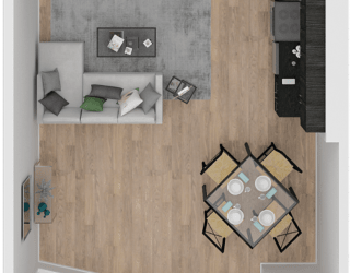 Yard Apartments Studio C Floor Plan