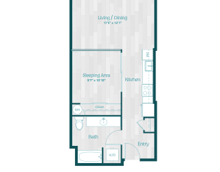 Zinnia Apartments 2D Floor Plan - A3 ADA
