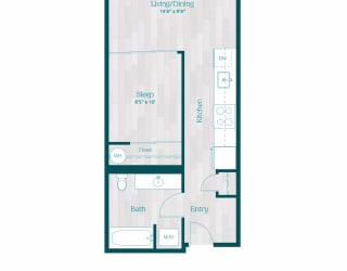Zinnia Apartments in Shoreline, Washington A1 Floor Plan
