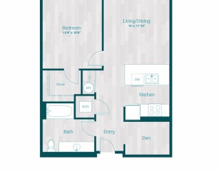 Zinnia Apartments in Shoreline, Washington B2 Floor Plan