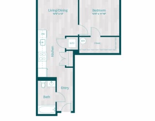 Zinnia Apartments in Shoreline, Washington B5 Floor Plan