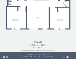 a floor plan of a bedroom apartment