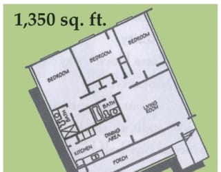 Floor Plan 3 Bedroom 2 Bath