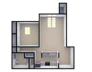 1 Bedroom Floorplan
