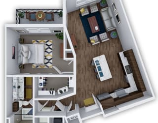 1 bed 1 bath C at The Villas at Waterside, Kansas, 66214
