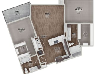 B4 2 bed 2 bath at The Villas at Waterside, Lenexa, 66214