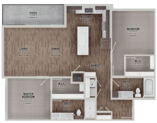 B5 2 bed 2 bath at The Villas at Waterside, Lenexa, KS, 66214