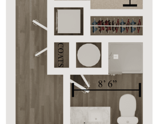 Studio 1 bath floor plan C at The Apex at CityPlace, Overland Park