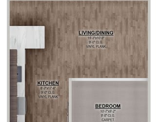 E2 Studio 1 bath at The Villas at Waterside, Kansas, 66214