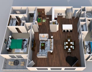 3 Bedroom Apartment  at EdgeWater at City Center, Kansas