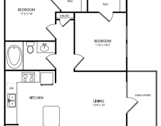 The Magnolia 3 Bed  2 Bath Floor Plan at The Crest at Laurel Canyon, Georgia, 30114