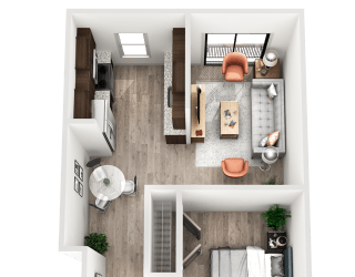 studio 1 bath S1 Floor Plan at The Crest at South Point, McDonough Georgia