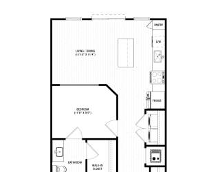S1 Floor Plan at District at Riverside Apartments, Chattanooga, TN