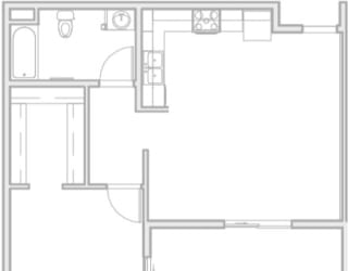 1 bedroom floor plan image