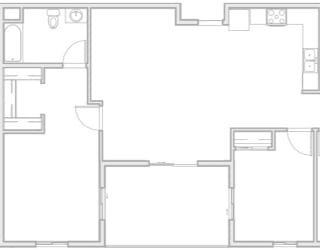 3 bedroom floor plan image