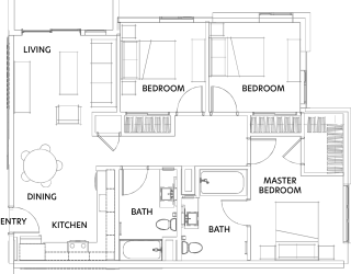 a floor plan of a house