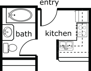 St James Studio 1 bath
