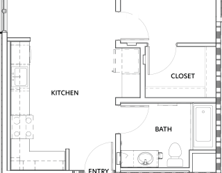 a floor plan of a small apartment