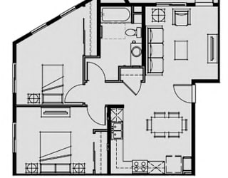 Unit 2.1 2 Bed 1 Bath 865 sq ft