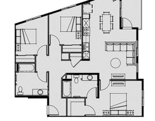 Unit 3.1 3 Bed 2 Bath 1220 sq ft