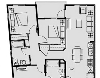 Unit 3.2 3 Bed 2 Bath 1146 sq ft