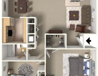 Floor Plan Two Bedroom One Bath