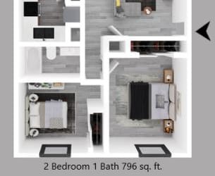 2-bedroom floor plan.