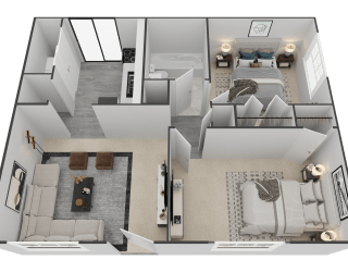 the legacy at walnut creek apartments floor plan with bedroom and living room