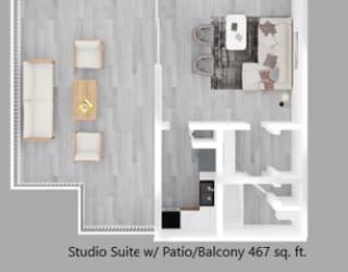 Studio suite floor plan.