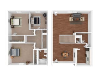 a floor plan of a house with a bedroom and a living room