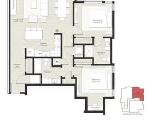 a floor plan of a house with a mix of different floors