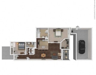 1260 Square-Foot Nova Floor Plan at Orion McCord Park, Little Elm, 75068