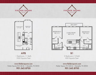 Floor Plan B1 Two Bedroom