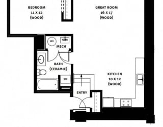 303 Floor Plan at Market Square Place, Pennsylvania
