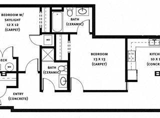 311 Floor Plan at Market Square Place, Pittsburgh, 15222