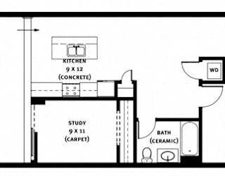 322 Floor Plan at Market Square Place, Pennsylvania, 15222
