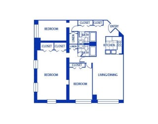 The Ashcroft Floor Plan at Bigelow Commons, Enfield, 06082