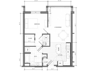 1BR Standard Floor Plan| Merc