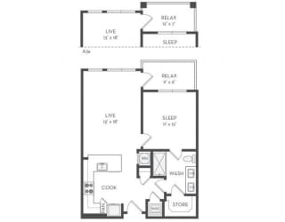 A2 Floor Plan at The District at Rosemary, Sarasota, Florida