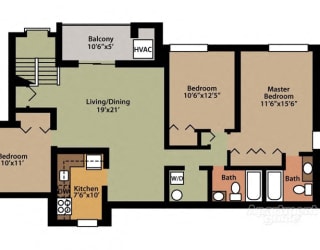 Floor Plan Style B 3 Bedroom