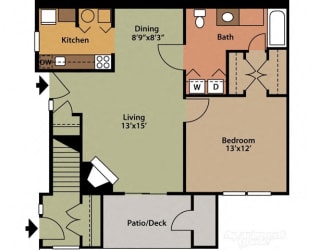 Floor Plan Style C 1 Bedroom