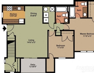 Floor Plan Style A 2 Bedroom