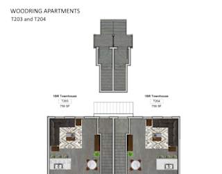 Floor Plan 2 Bedroom Townhome