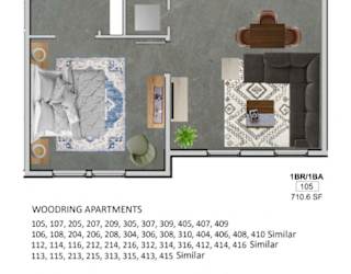 Floor Plan 1 Bedroom Apartment
