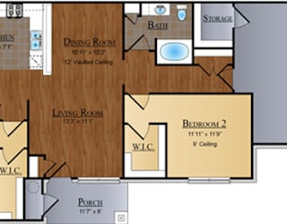 Hawthorne Floor Plan at The Villas at Nature Walk, Huntsville, AL