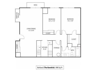 The Kendrick Apartments For Rent in St. Paul, MN 2 Bedroom 1 Bath