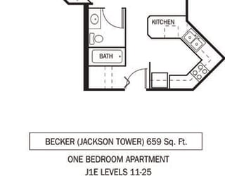 Galtier Towers Apartments in Lowertown, St. Paul, MN 1 Bedroom 1 Bath Apartment